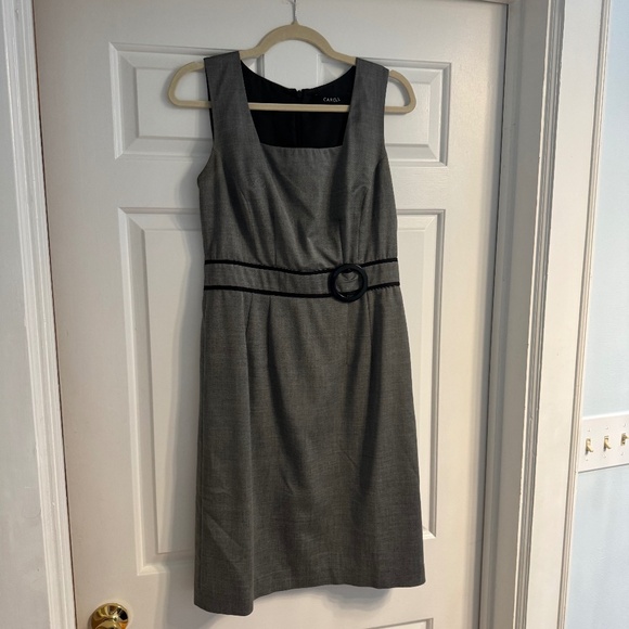 Vintage Dresses & Skirts - Vintage Belted Sheath in Gray